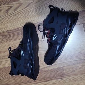 Mens Black Calceus DX steel toe safety work boots shoes 9 red like new sneakers